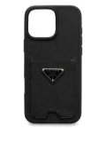 Prada textured cardholder iPhone 16 Pro Max case - Black