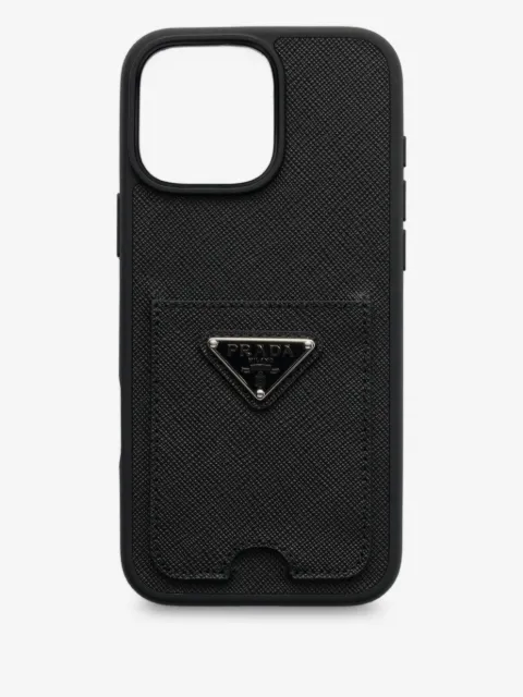 Prada textured cardholder iPhone 16 Pro Max case