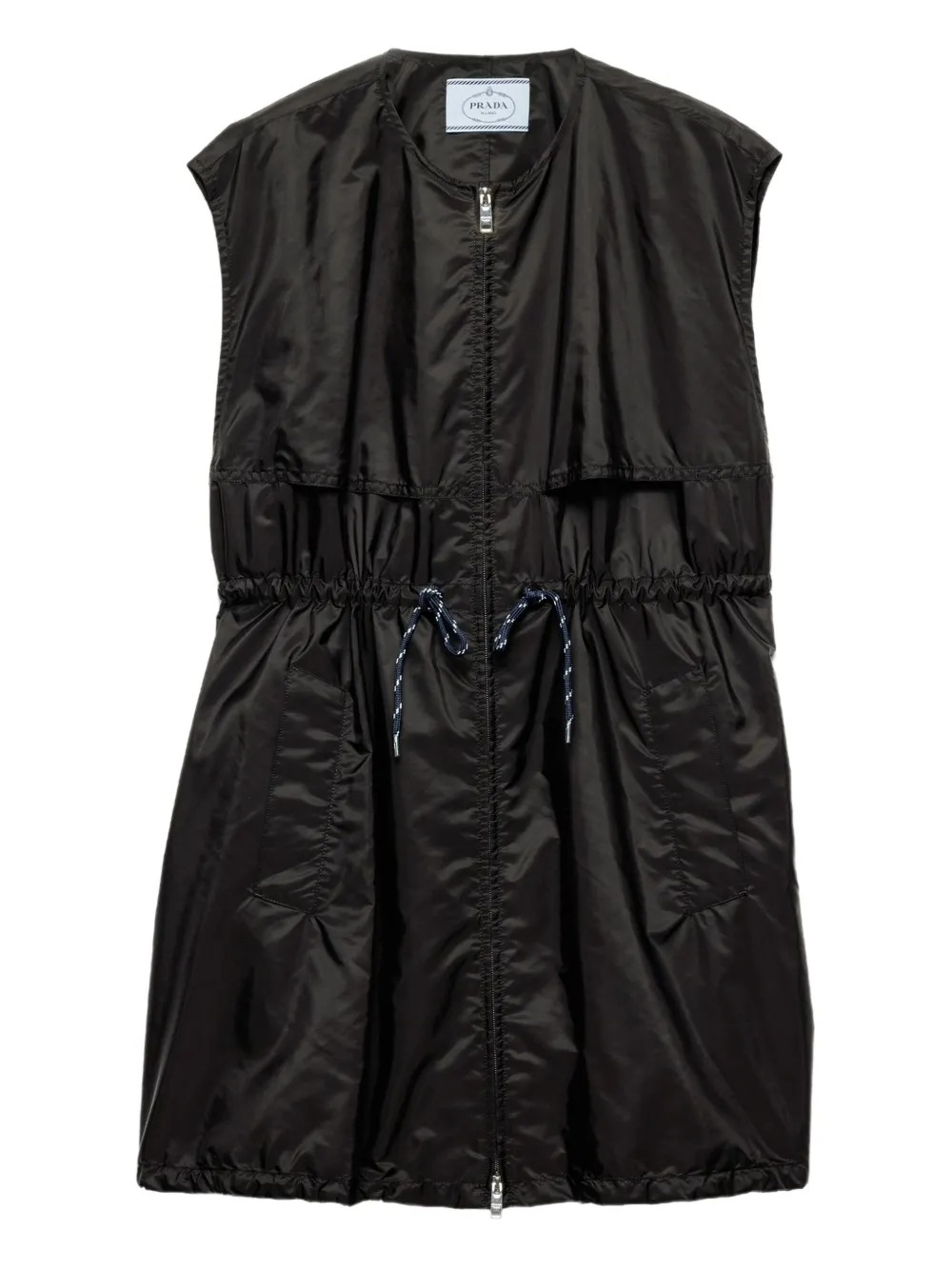 Prada Mouwloze mini-jurk Zwart