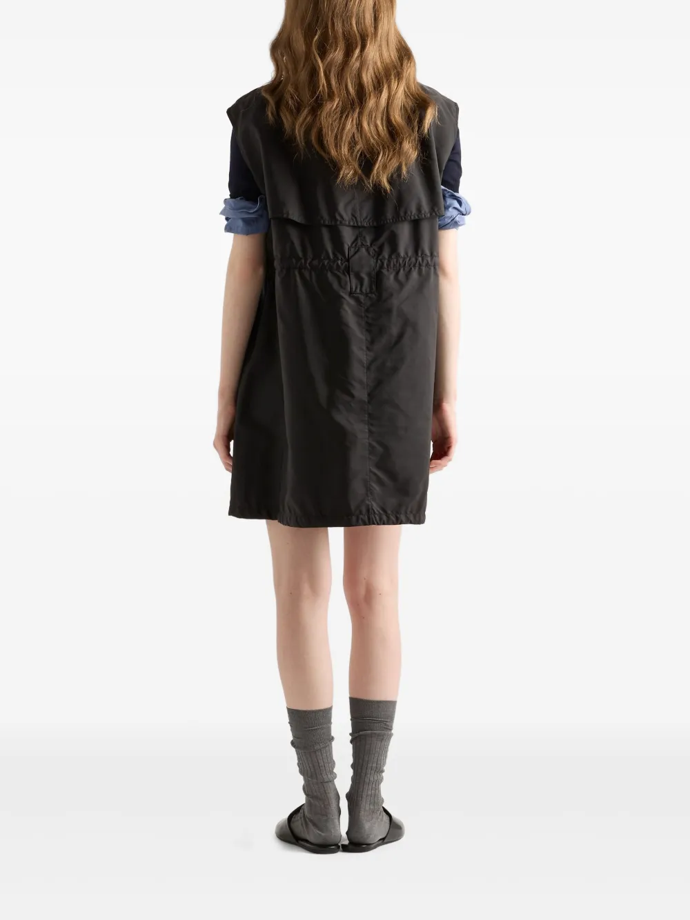 Prada Mouwloze mini-jurk Zwart