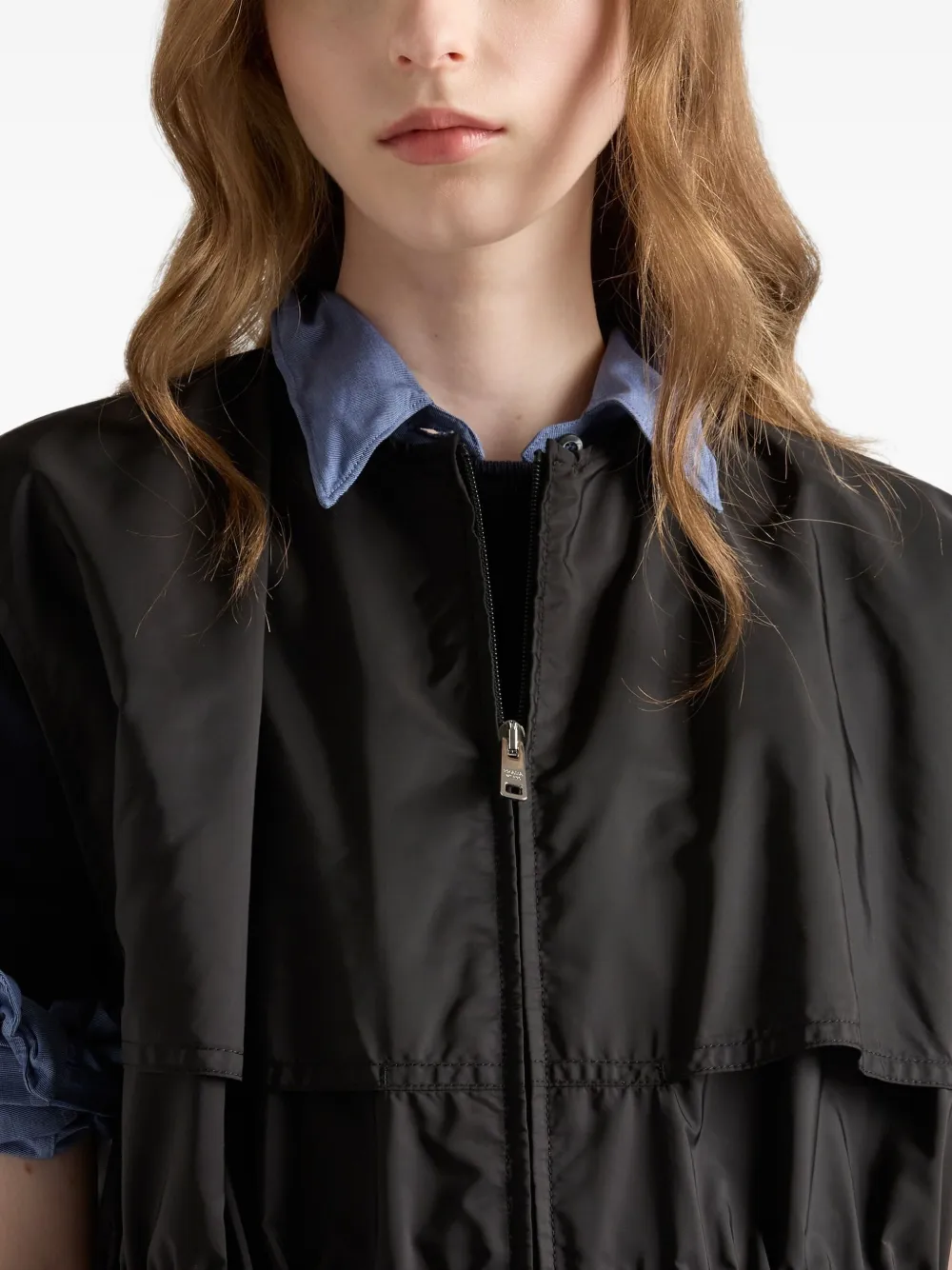 Prada Mouwloze mini-jurk Zwart