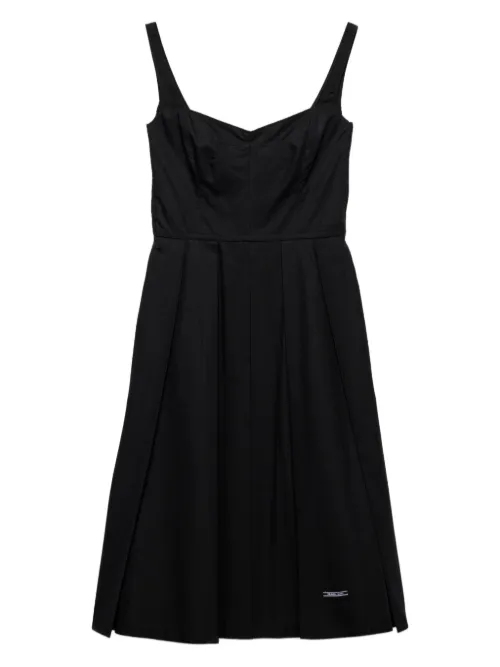 Robe en coton à coupe mi-longue - Prada - Modalova