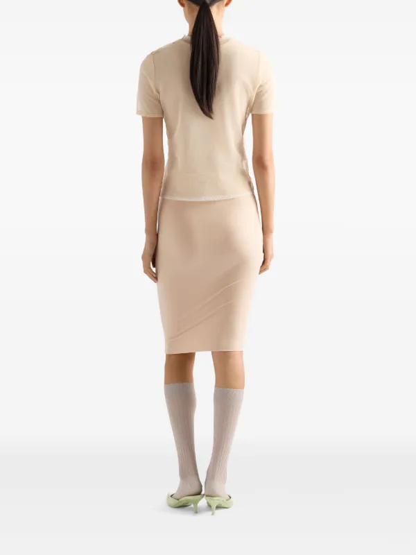 Prada Stretch Slip Skirt | Neutrals | FARFETCH
