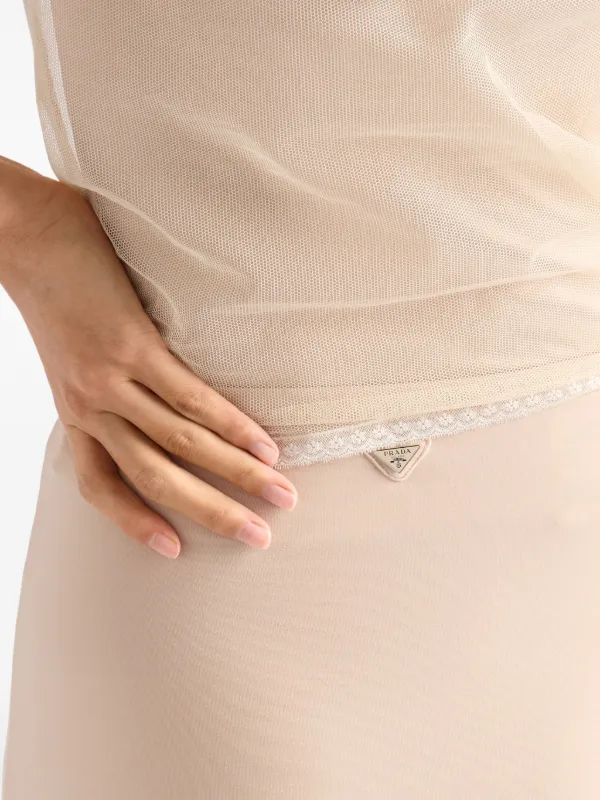 Prada Stretch Slip Skirt | Neutrals | FARFETCH