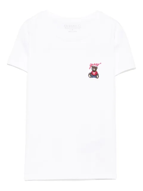 guess kids logo-embroidered T-shirt