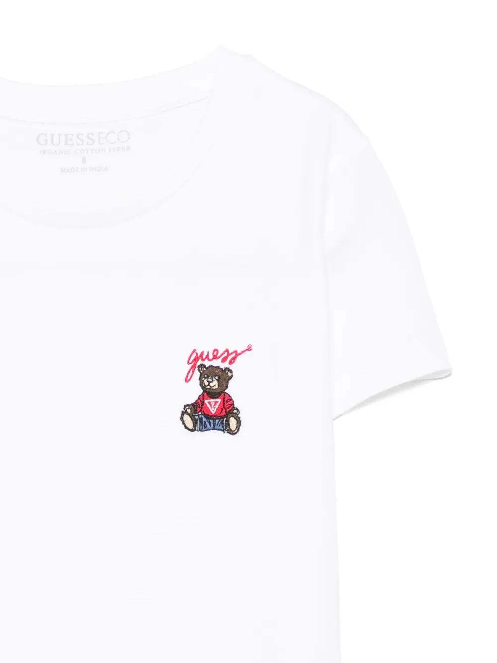 guess kids T-shirt met geborduurd logo Wit