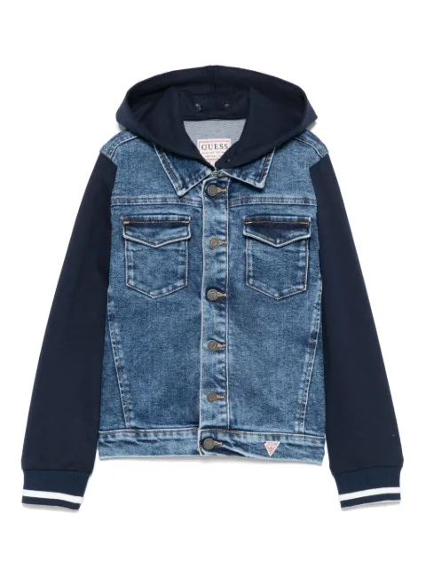 guess kids layered denim jacket
