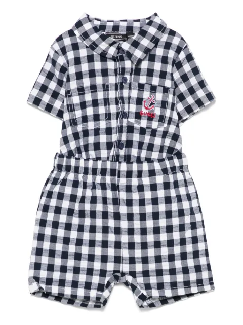 guess kids set de shorts con motivo de cuadros
