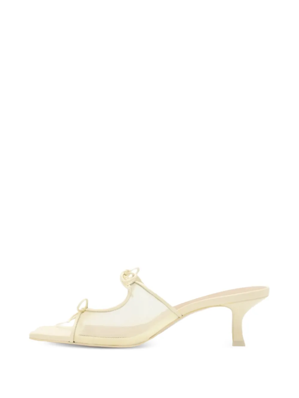 Cult Gaia 50mm Allegra bow-detail sandals Neutrals