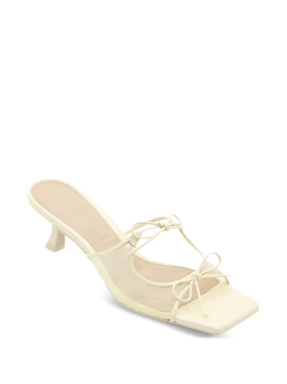 Cult Gaia 50mm Allegra bow-detail sandals Neutrals