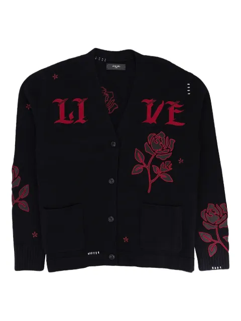AMIRI rose-appliqué cardigan