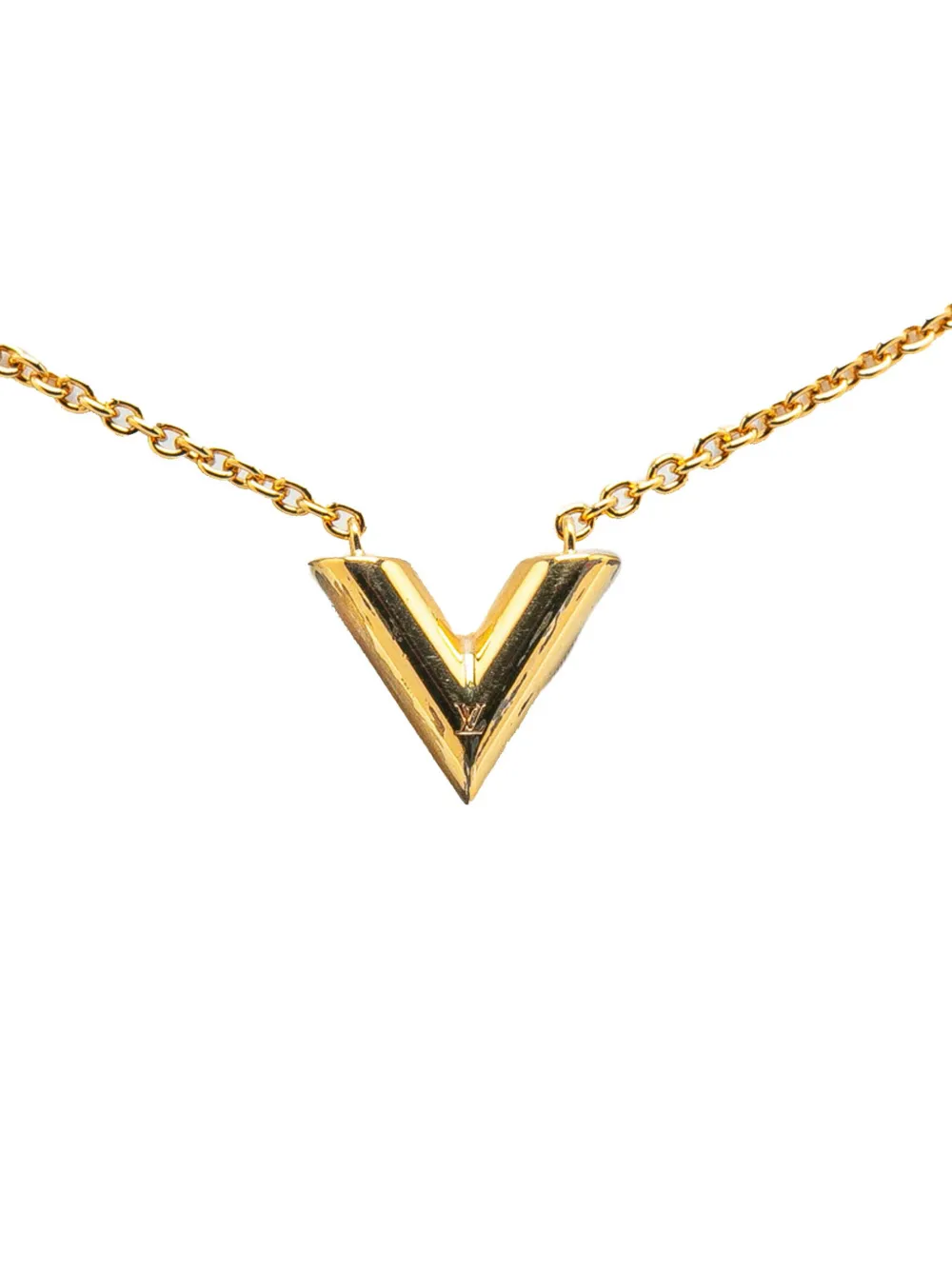 Louis Vuitton Pre-Owned 2019 ゴールドプレーテッド エッセンシャル V コスチューム ネックレス - Louis Vuitton Pre-Owned 2019 ゴールドプレーテッド エッセンシャル V コスチューム ネックレス -