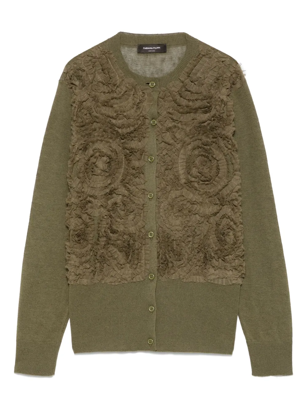 Fabiana Filippi Vest met tulen detail Groen