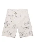 Engineered Garments graphic-print cotton shorts - Neutrals