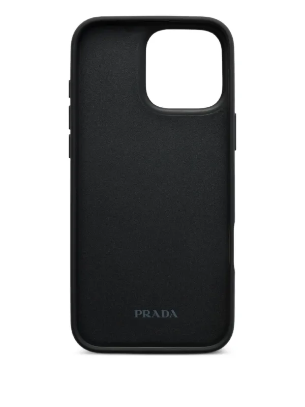 送料関税込 Prada iPhone 16 Pro ケース Loden Green Saffiano Leather Case For Iphone 16 Pro | PRADA