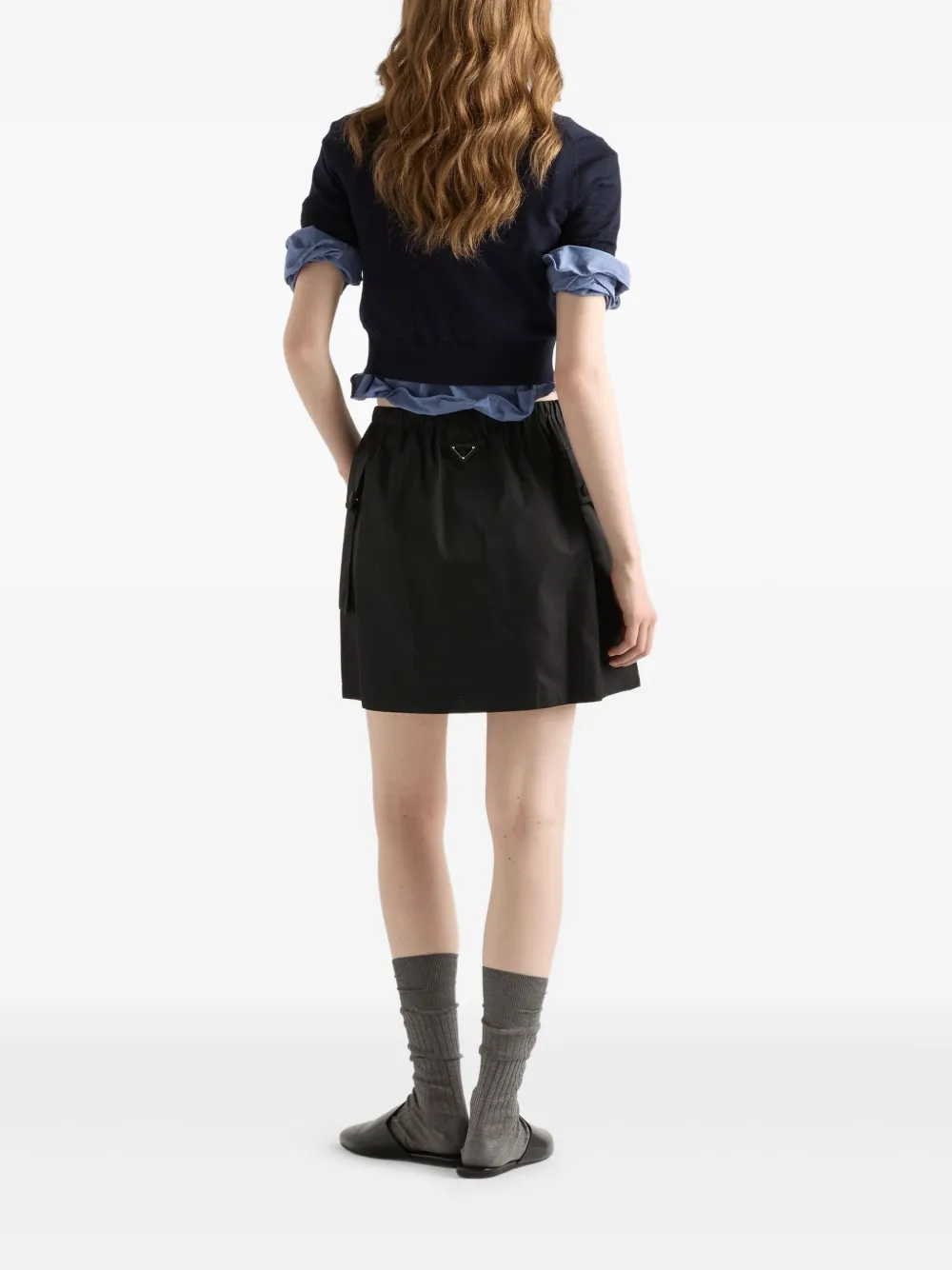Prada Rok met elastische taille Zwart