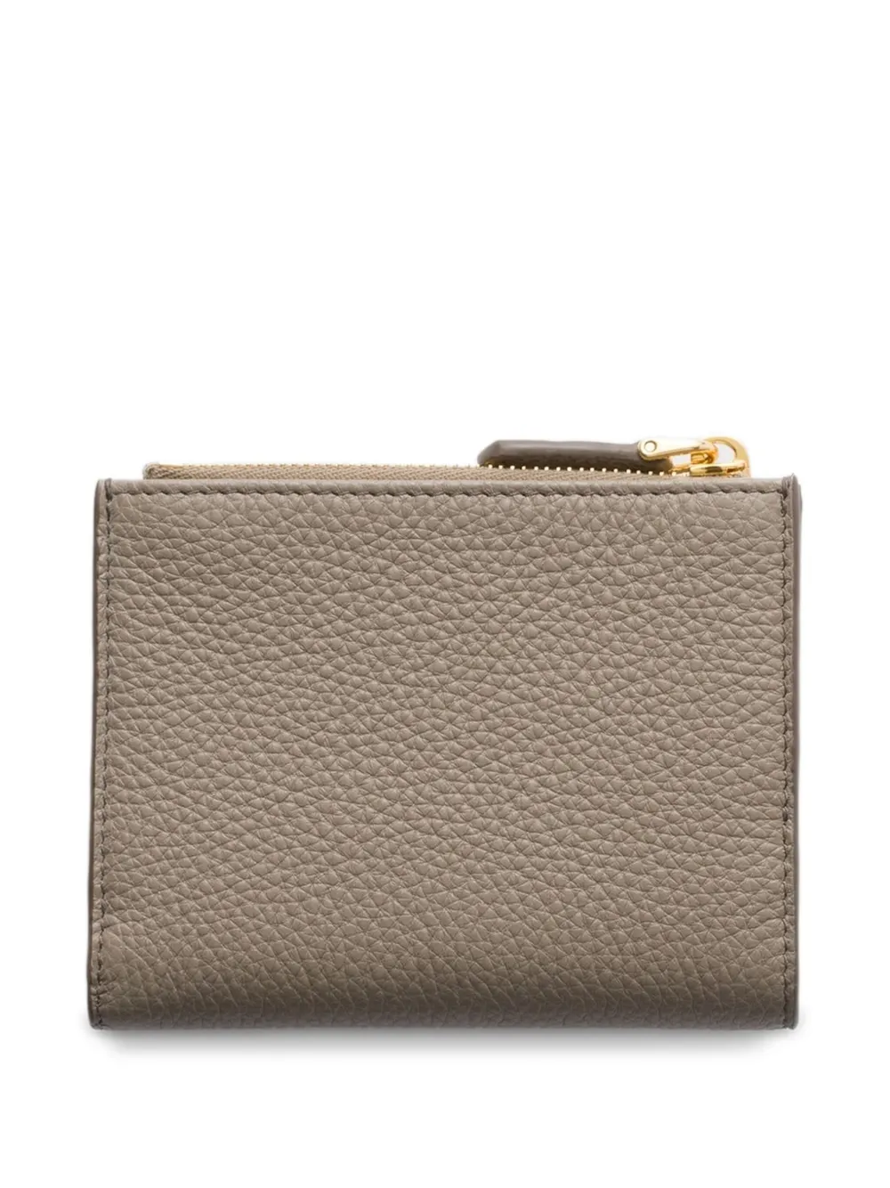 Prada Kleine portemonnee van bewerkt leer - Beige