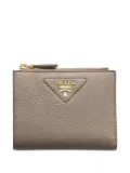 Prada small grained-leather wallet - Neutrals