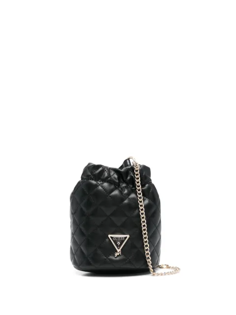 guess kids quilted bucket bag