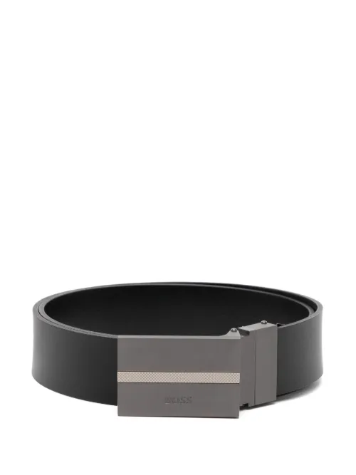 Ceinture réversible à logo gravé - BOSS - Modalova
