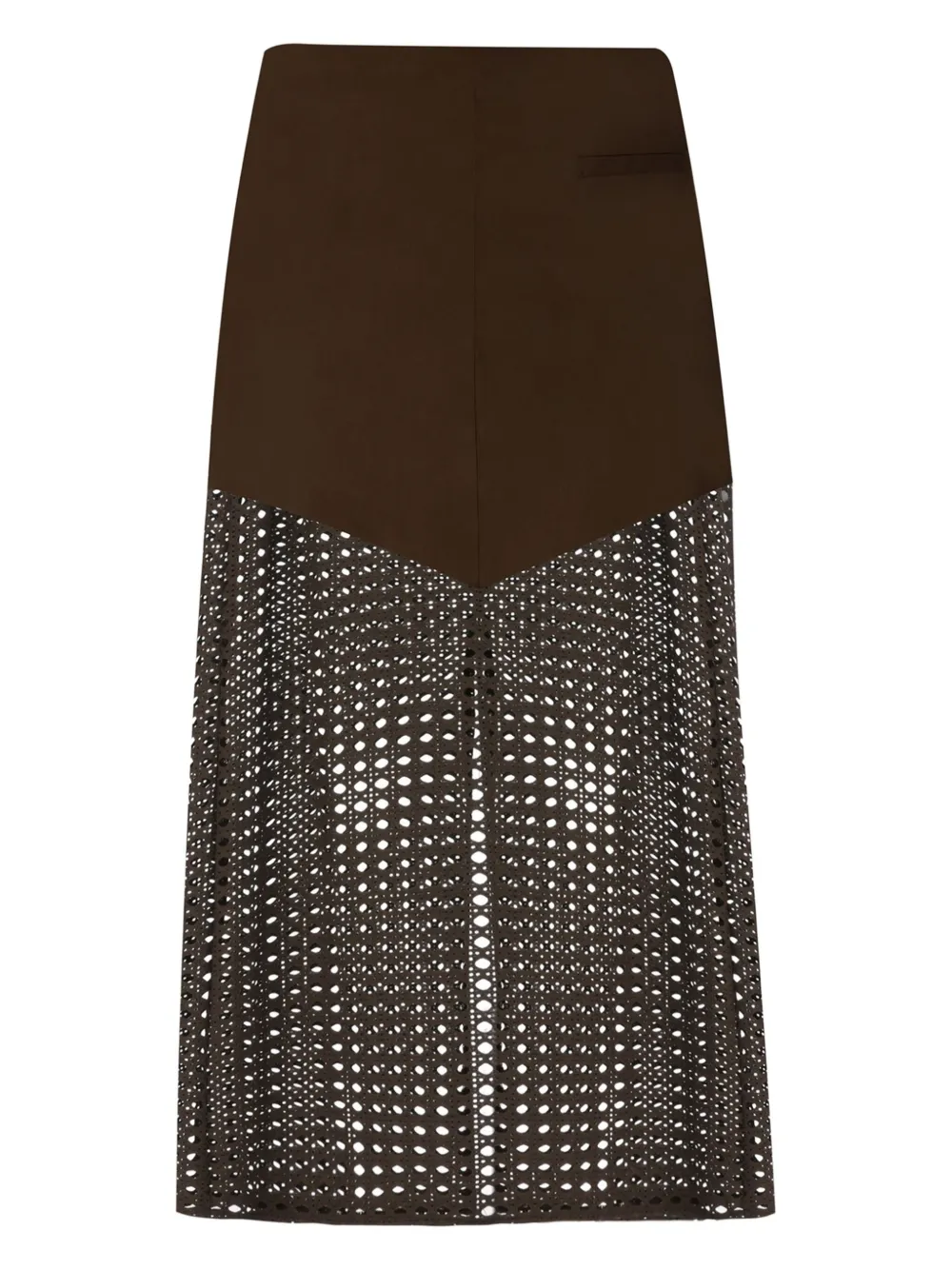 MISCI Livia cut-out panel midi skirt - Bruin