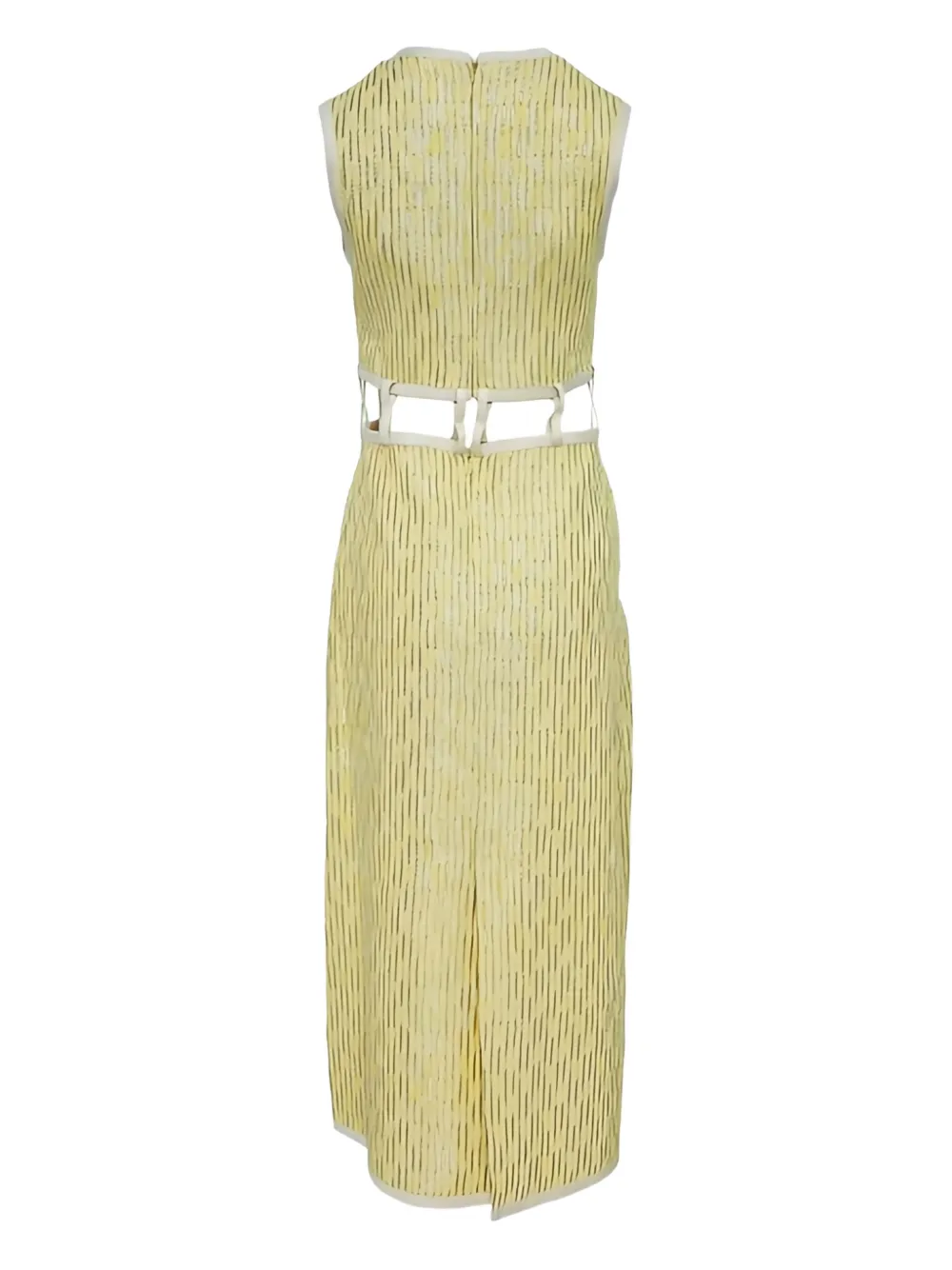 Alexis Renee tweed midi-jurk met uitgesneden details - Goud