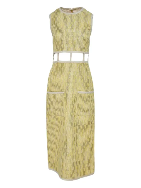 Alexis Renee cut-out tweed midi dress