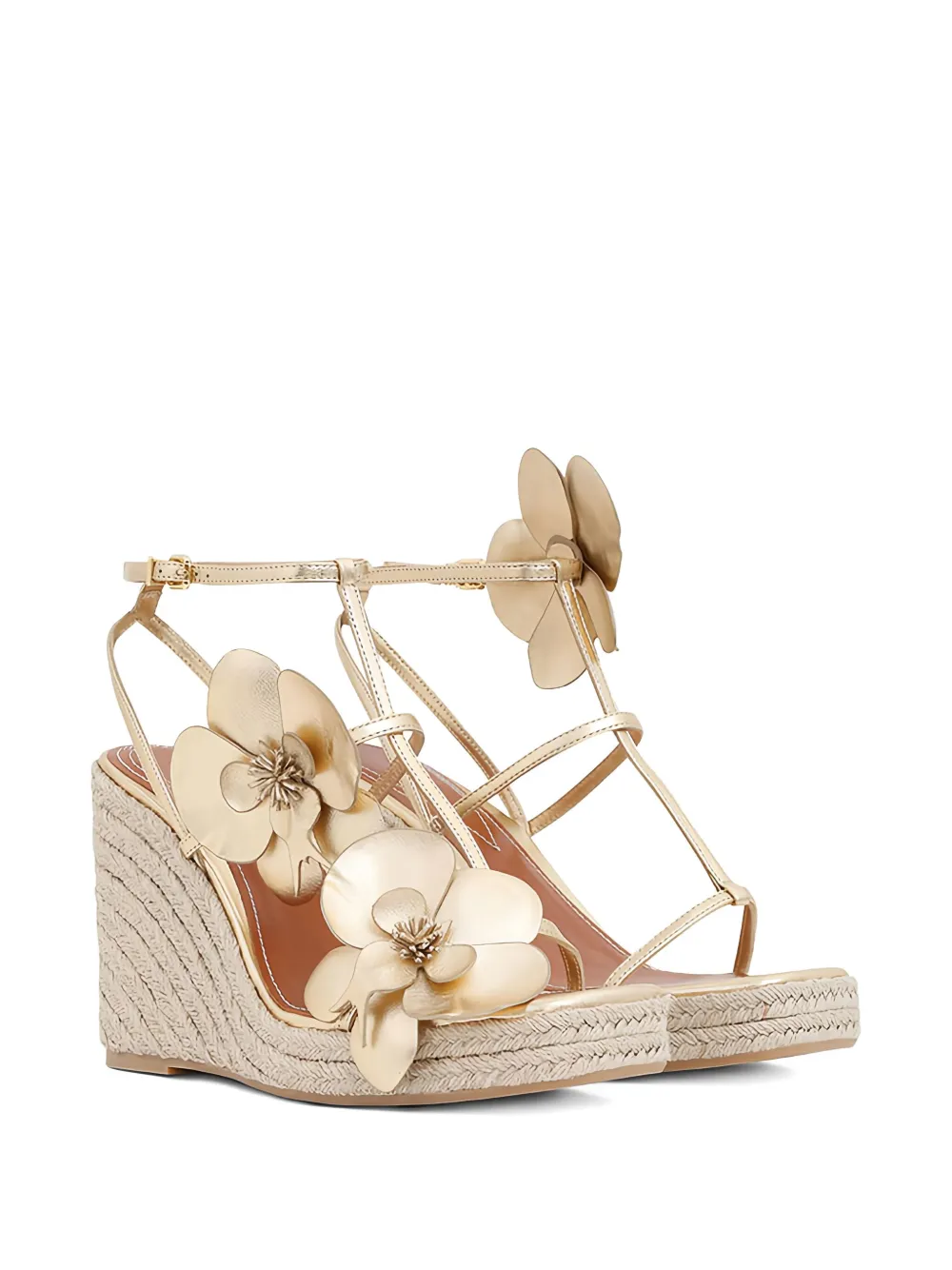 ZIMMERMANN 110mm Orchid flower-embellished wedge sandals | Heeled Sandals | Image 2