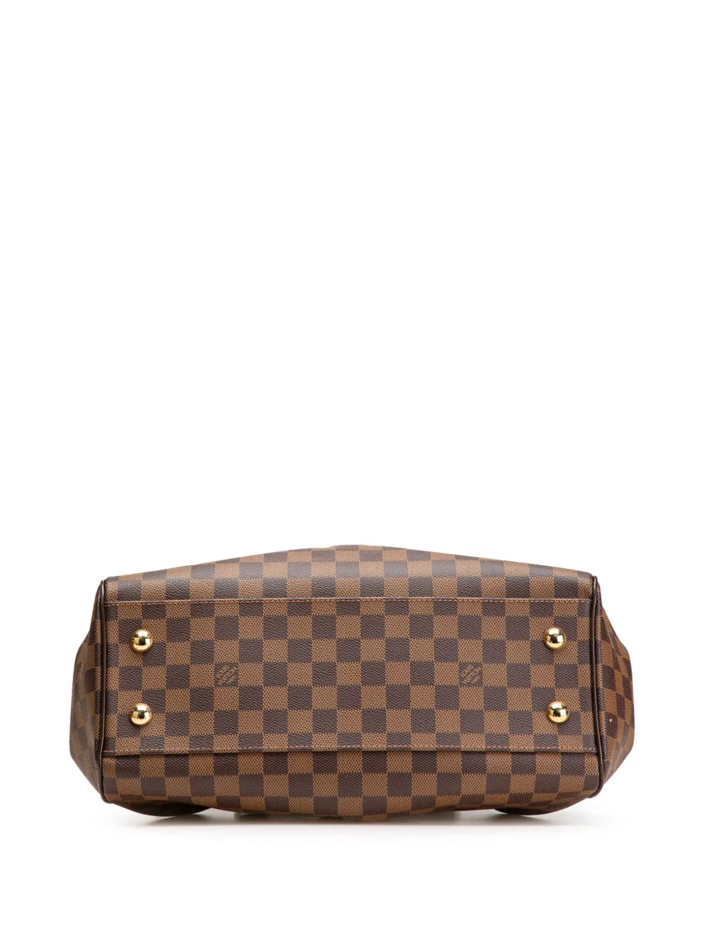 Pre-owned Louis Vuitton 2010 Damier Ebene Trevi Pm Satchel In Brown