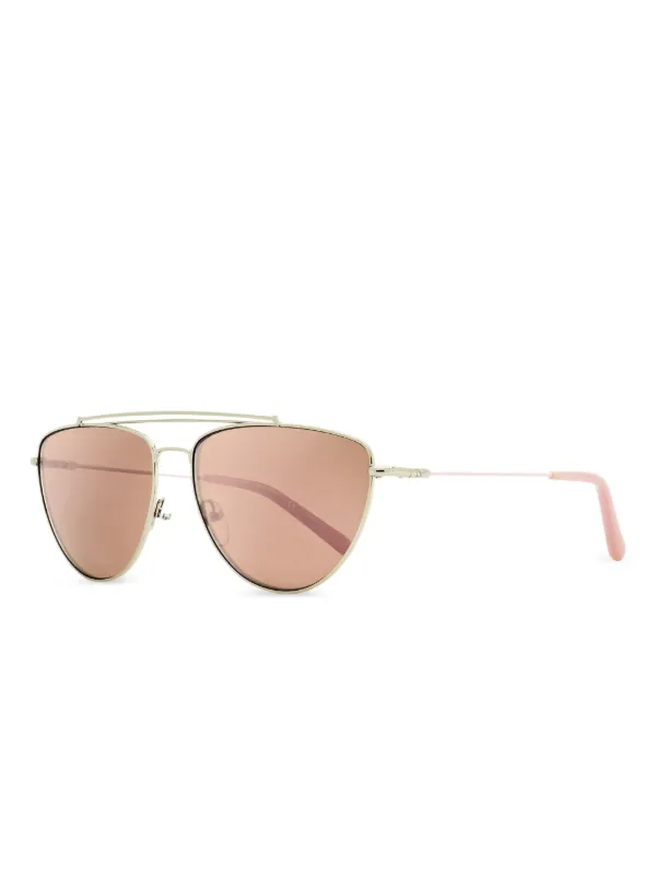 DVF Diane Von Furstenberg Aviator Sunglasses Diane Von Furstenberg DvF Aviator sunglasses Black Metal ref  main image 4