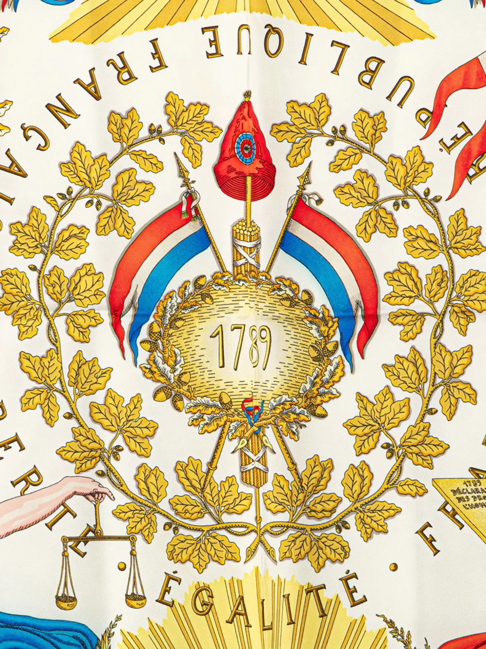 Hermès Pre-Owned 20th Century Republique Francaise Liberte Egalite Fraternite 1789 Silk Scarf scarves | Image 2