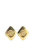 CHANEL Pre-Owned 1970-1980 Gold Plated CC Clip On Earrings costume earrings