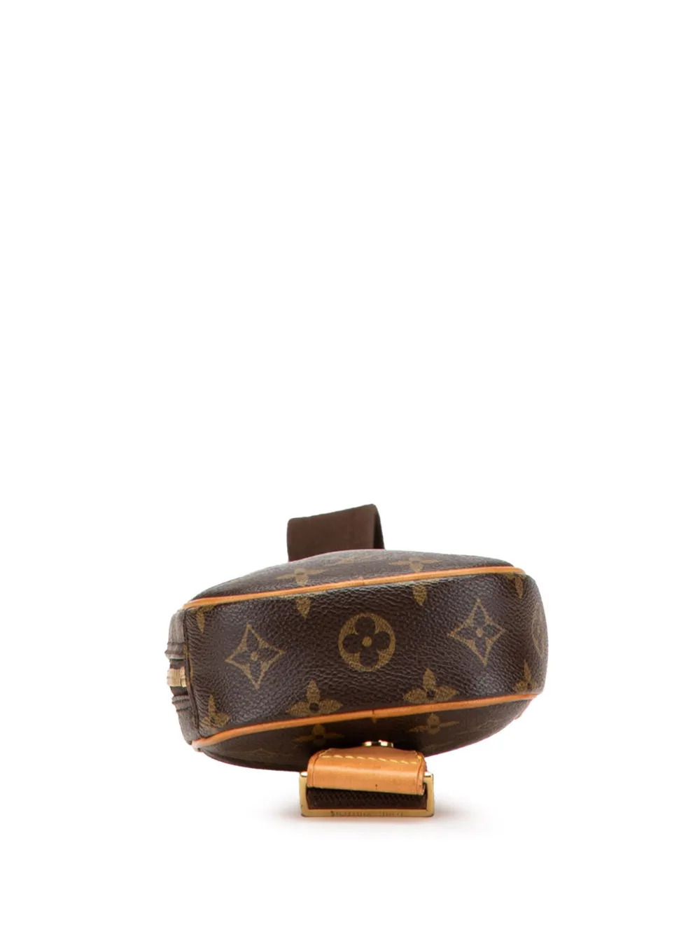 Pre-owned Louis Vuitton 2002 Monogram Pochette Gange Crossbody Bag In Brown