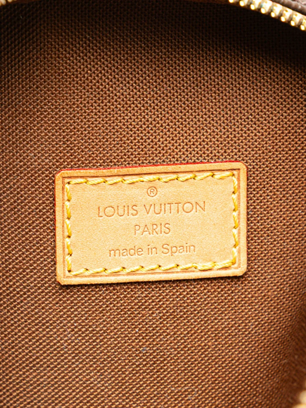 Pre-owned Louis Vuitton 2002 Monogram Pochette Gange Crossbody Bag In Brown