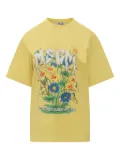 MSGM floral graphic oversized t-shirt - Yellow
