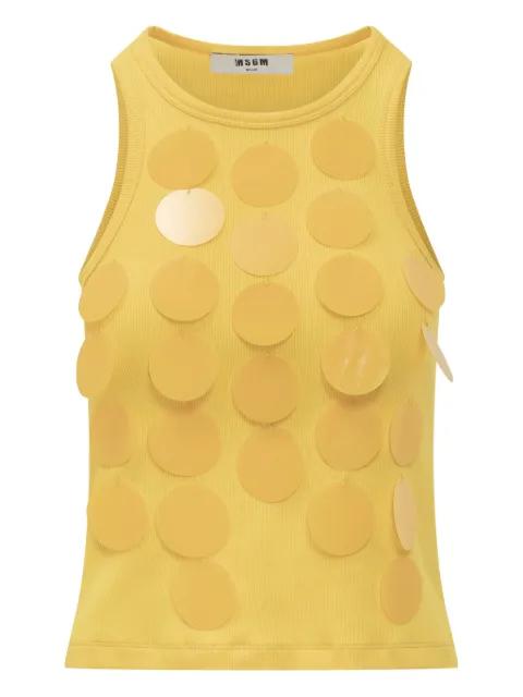 MSGM disc-embellished tank top