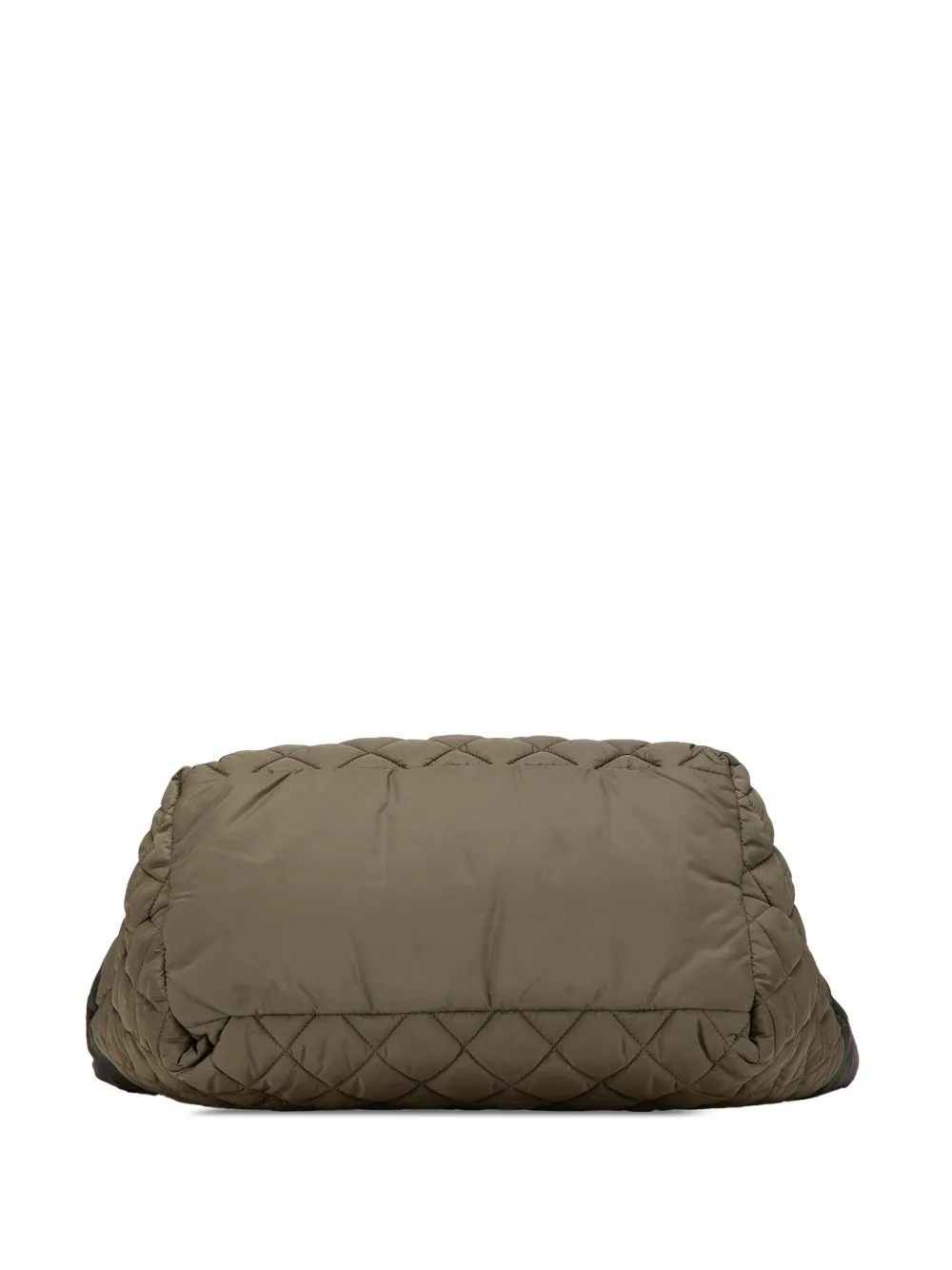 Pre-owned Chanel 2013-2014 Small Quilted Nylon Coco Cocoon Tote Bag In Green