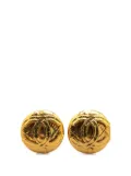 CHANEL Pre-Owned 1994 Gold Plated CC Clip on Earrings costume earrings