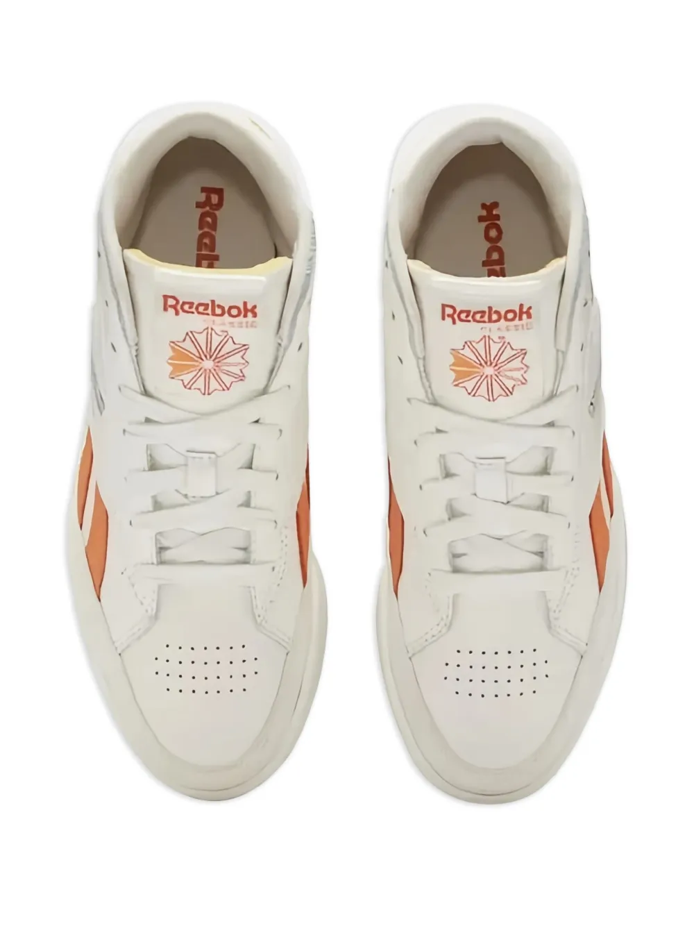 Reebok Club C Form High "Chalk Burnt Orange" sneakers Wit
