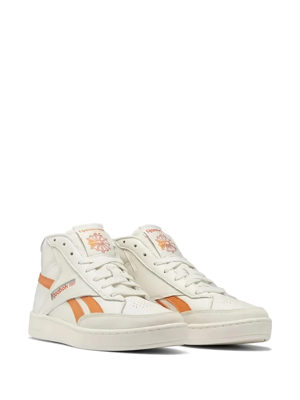Reebok Club C Form High "Chalk Burnt Orange" sneakers White
