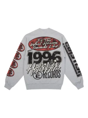 HELLSTAR 長袖 トレーナー パーカー Hstar Records 白 ／関送込 HELLSTAR Hellstar Records Capsule 9 Crewneck Sweatshirt
