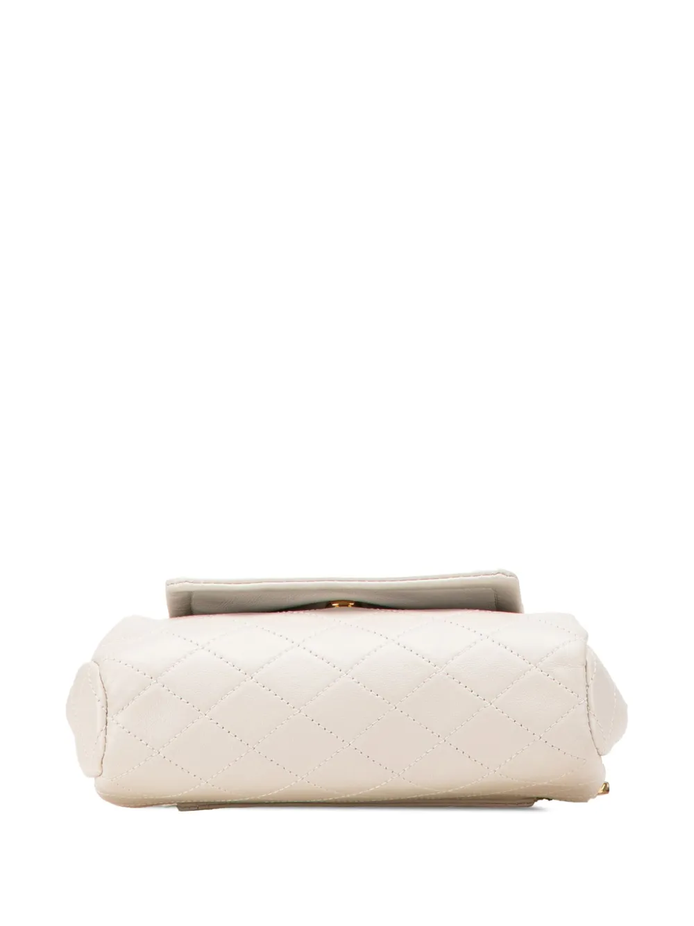 Pre-owned Saint Laurent 2022 Mini Quilted Lambskin Monogram Nolita Bag Crossbody Bag In White