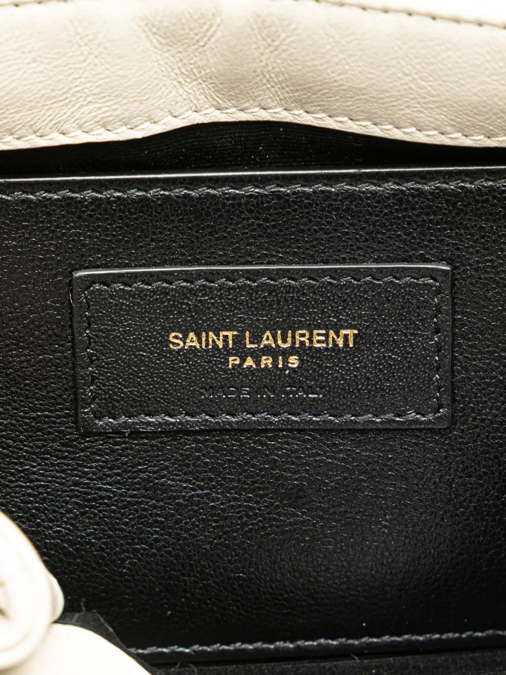 Pre-owned Saint Laurent 2022 Mini Quilted Lambskin Monogram Nolita Bag Crossbody Bag In White