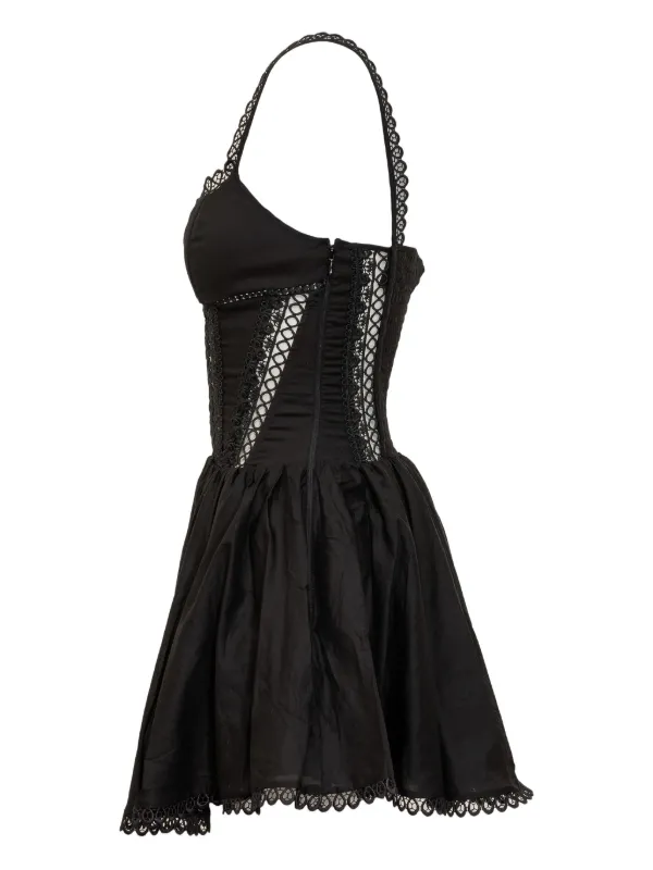 Charo Ruiz Ibiza lace-trimmed Skater Dress | Black | FARFETCH JO Charo Ruiz Ibiza lace-trimmed Skater Dress | Black | FARFETCH JO
