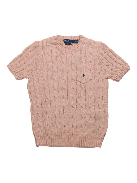 Polo Ralph Lauren cable-knit short-sleeve top