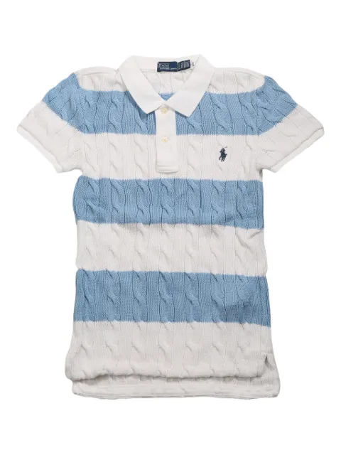 Polo Ralph Lauren striped cable-knit polo shirt