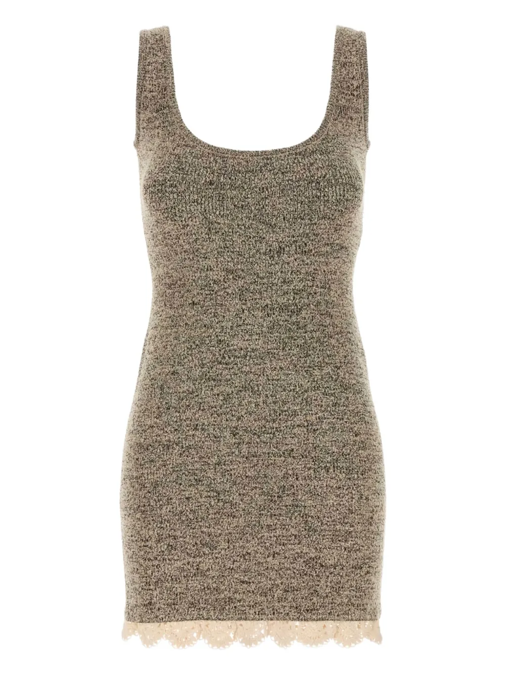 Magda Butrym lace-trimmed knitted dress | Neutrals | Image 1