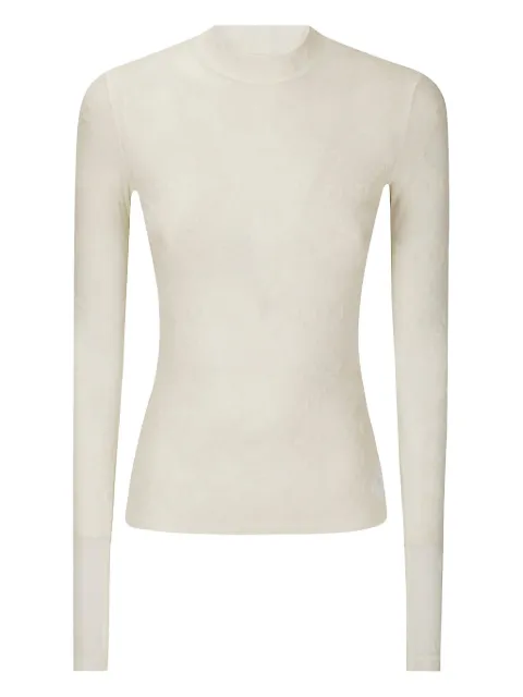 Marine Serre monogram-pattern flocked top 