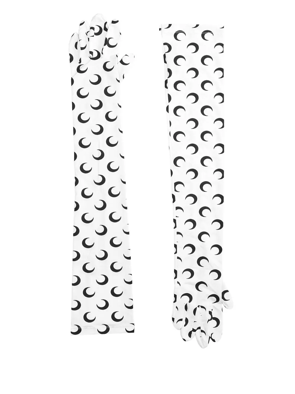 Marine Serre Handschoenen met maanprint Wit