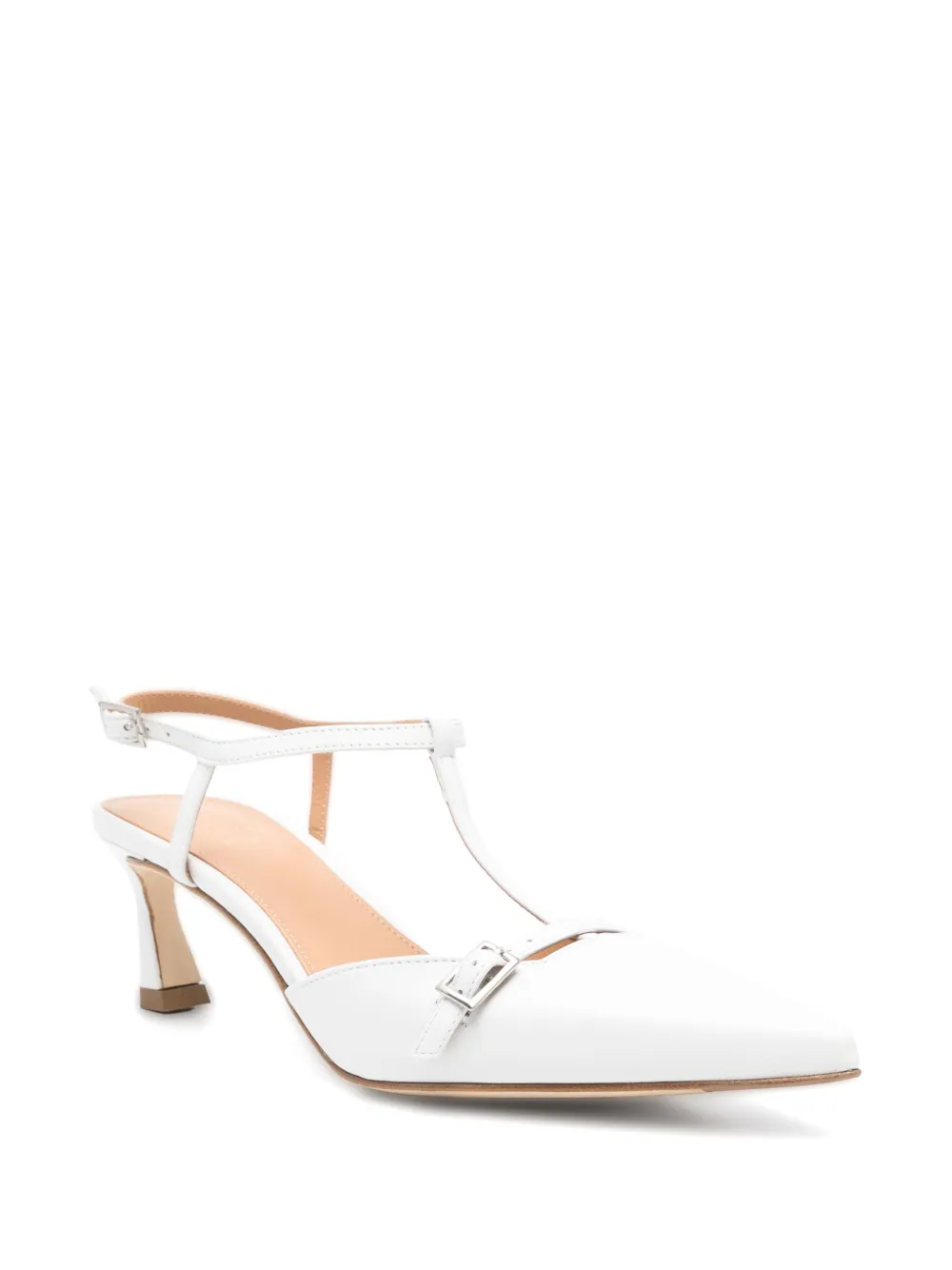 Chantal 50mm leather pumps - Wit